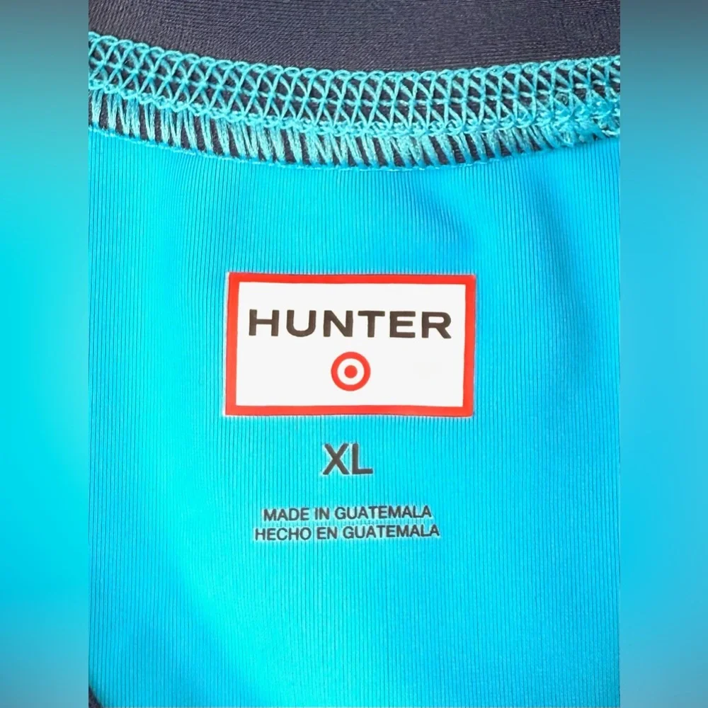 HUNTER FOR TARGET Kids' Teal‎ and Navy Blue Colorblock Rash Guard Swim Size XL